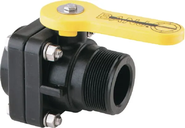 2cestné kulové ventily Banjo, vnitřní závit/vnější závit, krátký model