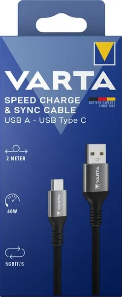 Kabel pro rychlé nabíjení a synchronizaci, USB-A / USB-C