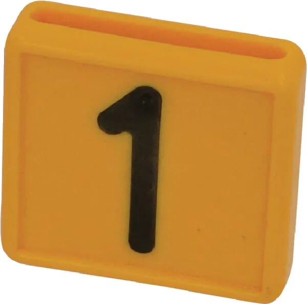 Čísla pro identifikační obojek, žlutá