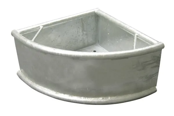 Rohový krmicí žlab, žárově pozinkovaný