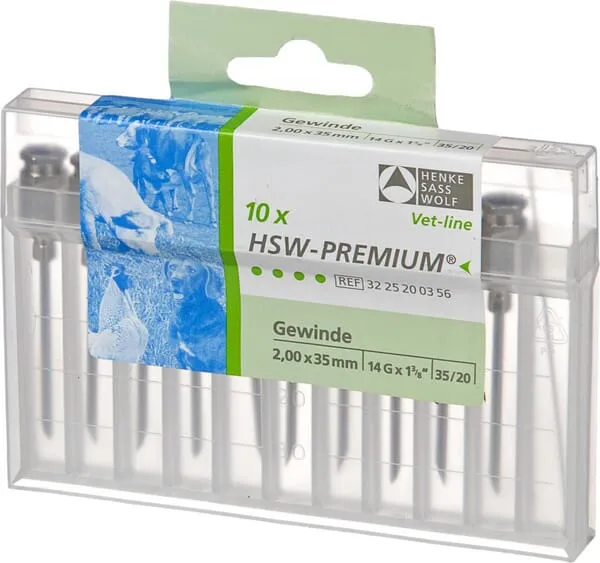 HSW Premium® jehla se závitovým připojením