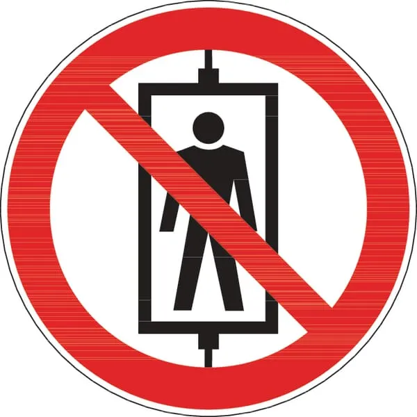 Výstražná značka, Přeprava osob zakázána