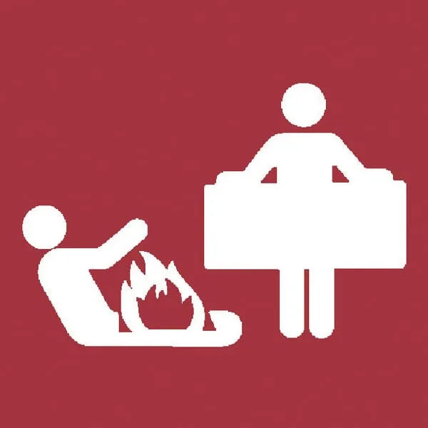 Příkazové a zákazové značky, Hasicí deka