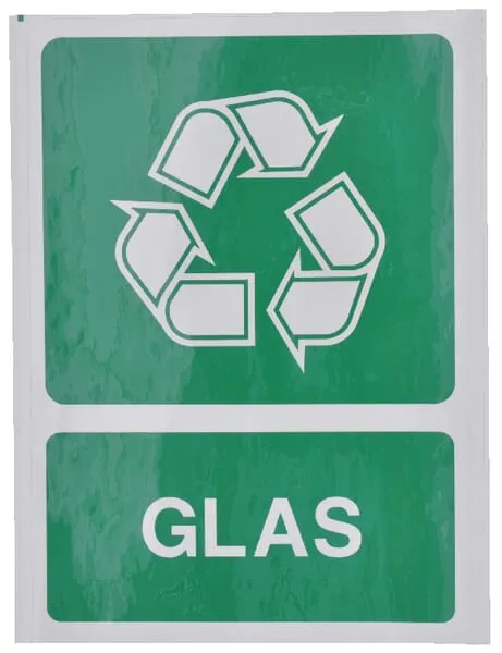 Štítek „recyklace skla“