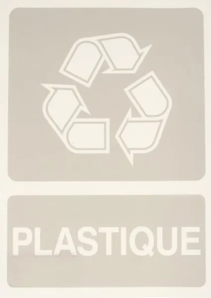 Štítek recyklovatelný plast