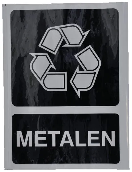 Štítek „recyklace kovů“