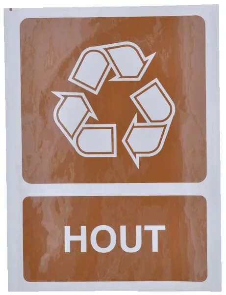 Štítek „recyklace dřeva“