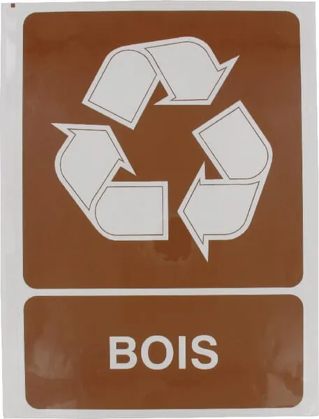 Štítek recyklovatelné dřevo