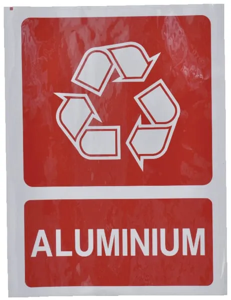Štítek „recyklace hliníku“