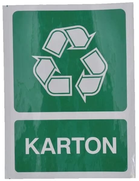 Štítek „recyklace lepenky“