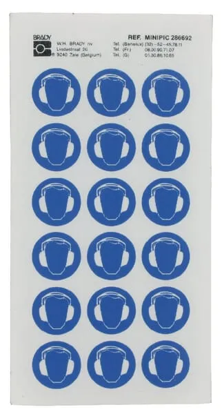 Štítek příkaz 24mm chr.sluchu