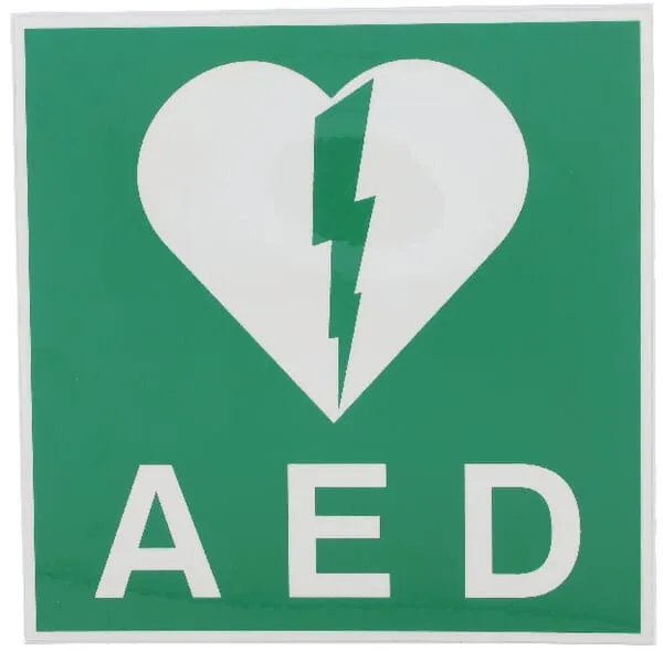 Štítek 100x100mm AED