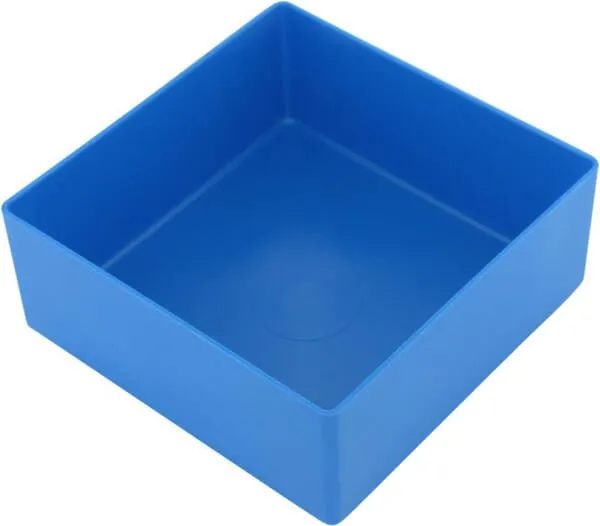 Vkládací box 108x108x45 mm, modrý, polypropylen, Hünersdorff