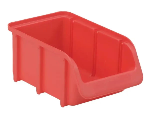 Stohovatelná krabička 100x165x75mm, červená, polypropylene, č. 2, Hünersdorff