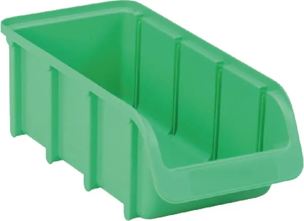 Stohovatelná krabička 100x215x75mm, zelená, polypropylene, č. 2, Hünersdorff