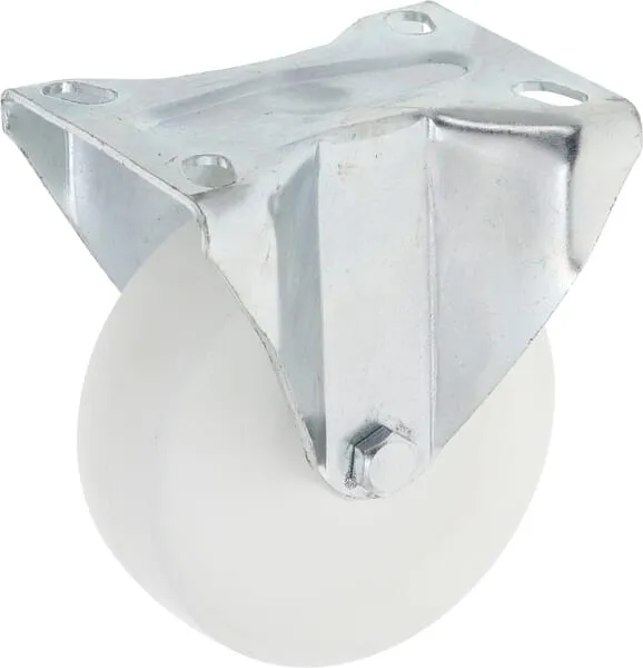 Pevné kolečko, polyamid, Ø 100 x 35 mm, montážní destička 100 x 85 mm, nosnost 90 kg, Ro-Carr