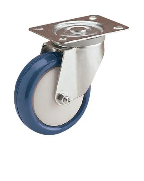 Kolečka s upevněním na desku a kolečkem s polyuretanovým běhounem 75 - 300 kg