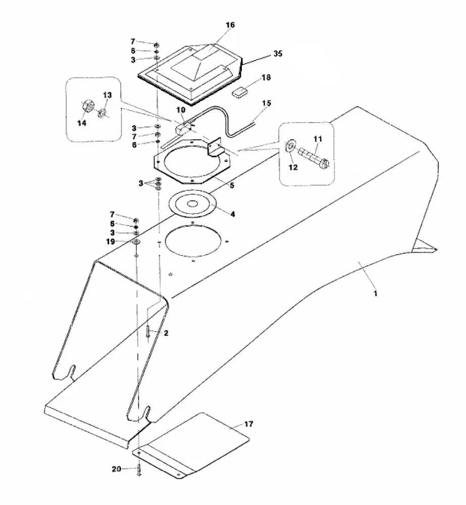 Vyhazovací kanál pro Wisconsin typ CS 160 PRO