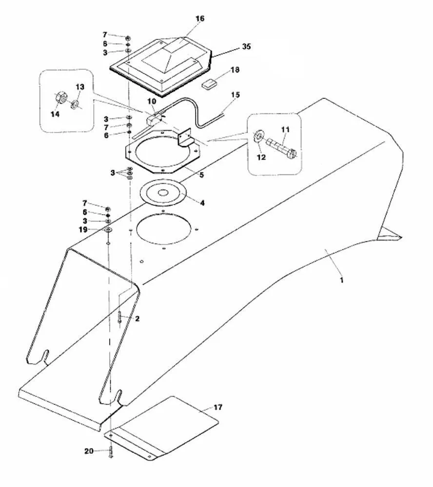 Vyhazovací kanál pro Wisconsin typ CS 200 PRO