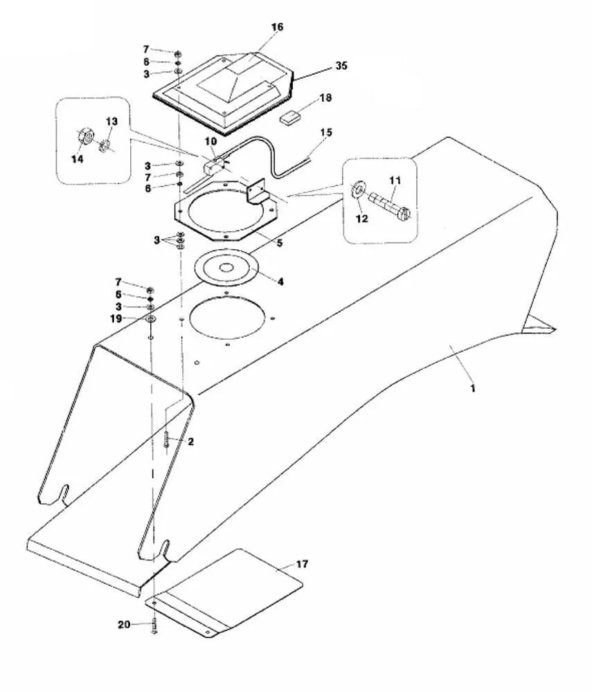 Vyhazovací kanál pro Wisconsin typ CS 222 PRO