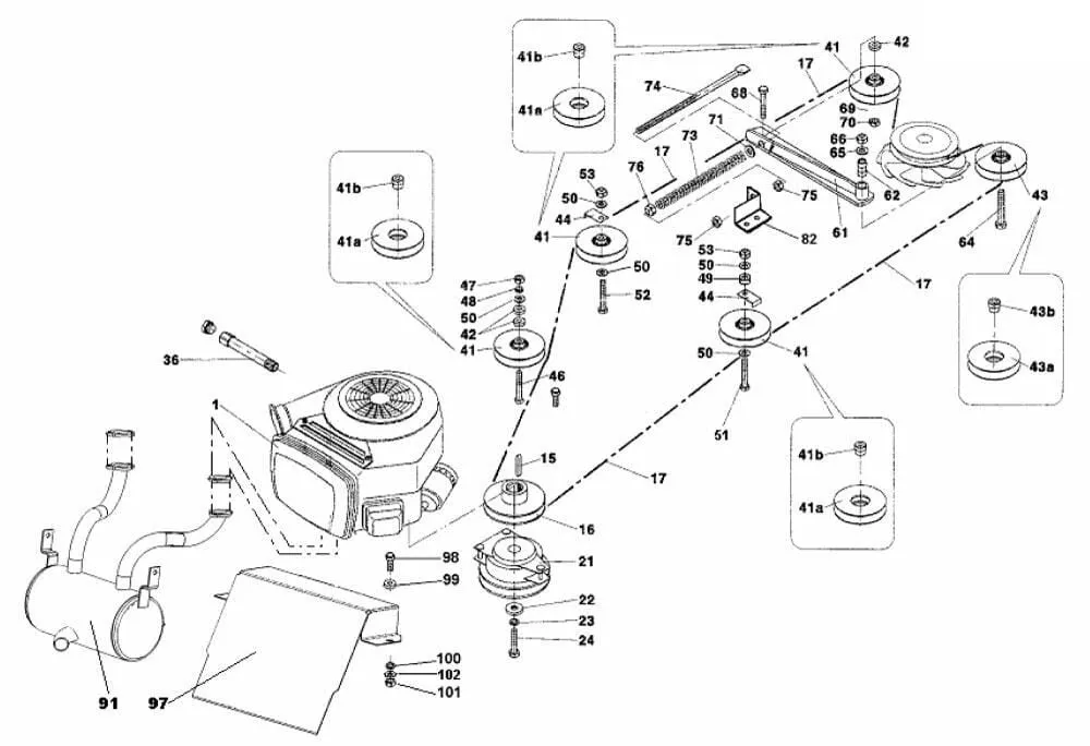 Motor a pohon pro Wisconsin typ CS 222 PRO