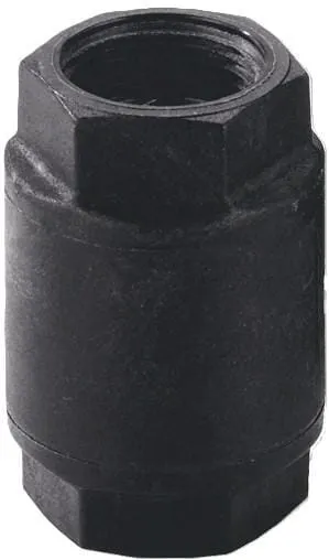 Nylonové zpětné ventily 6 barů, vnitřní závit a vnitřní závit