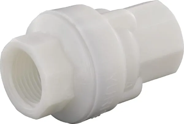 Plastový zpětný ventil vnitřní závit - vnitřní závit