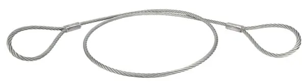 Ocelové lano se smyčkami na obou koncích
