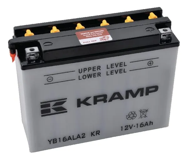 Baterie 12V 16Ah 190A, s akumulátorovou kyselinou, Kramp